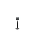 battery table lamp POLDINA MICRO IP65, dark grey dimmable