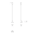 Zafferano Accessory for PENCIL MODULO LUCE Suspension brackets 2, set of 2, white