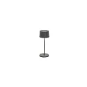 battery table lamp OLIVIA MICRO IP65, dark grey dimmable